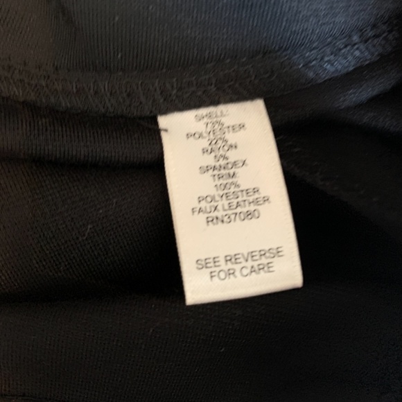 Cato Woman black front slit skirt with faux leather. Worn twice.‎ - Picture 4 of 5